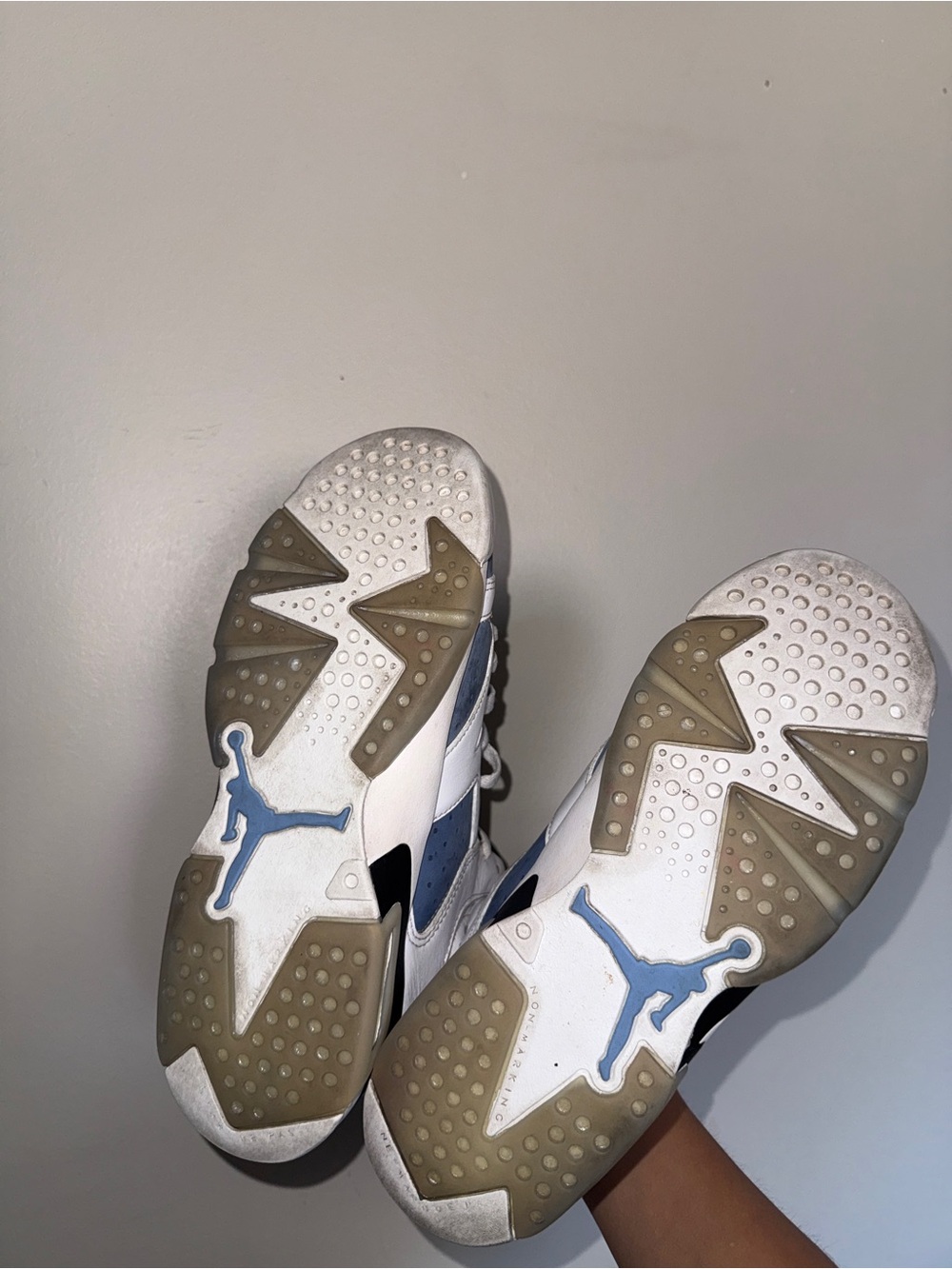 Jordan Kids White and Light Blue Sneakers